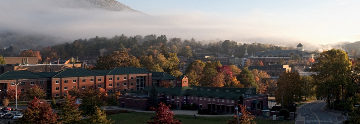 Panoramic view of Appalachian State University 